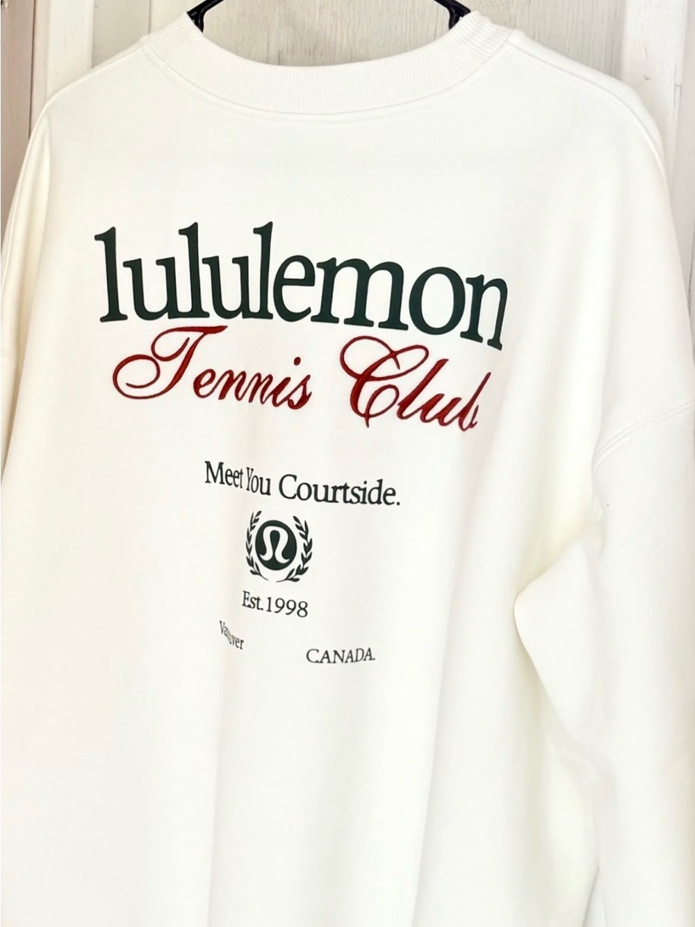 🍋Lululemon Heavyweight Fleece Pullover Crewneck - White - Size L - no size tag**